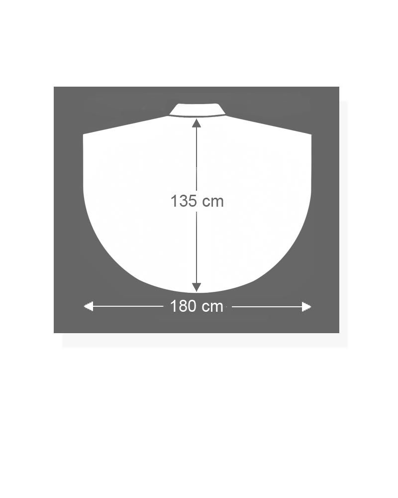 Marienkasel Seide mit Rundkragen, 135 cm lang